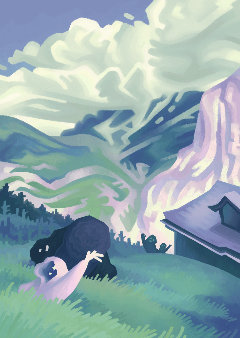 mountains digital painting